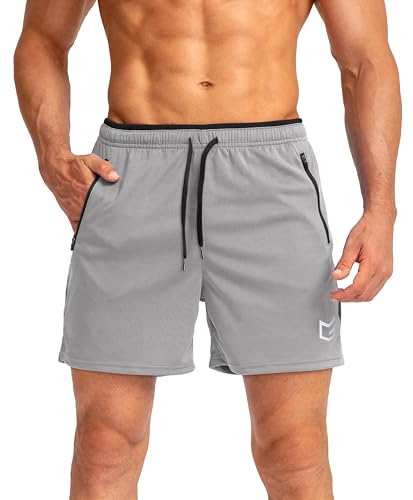 Image of G Gradual Men's Gym Workout Shorts Zipper Pockets 5 inch / 7 inch Quick Dry Breathable Runing Athletic Short for Men