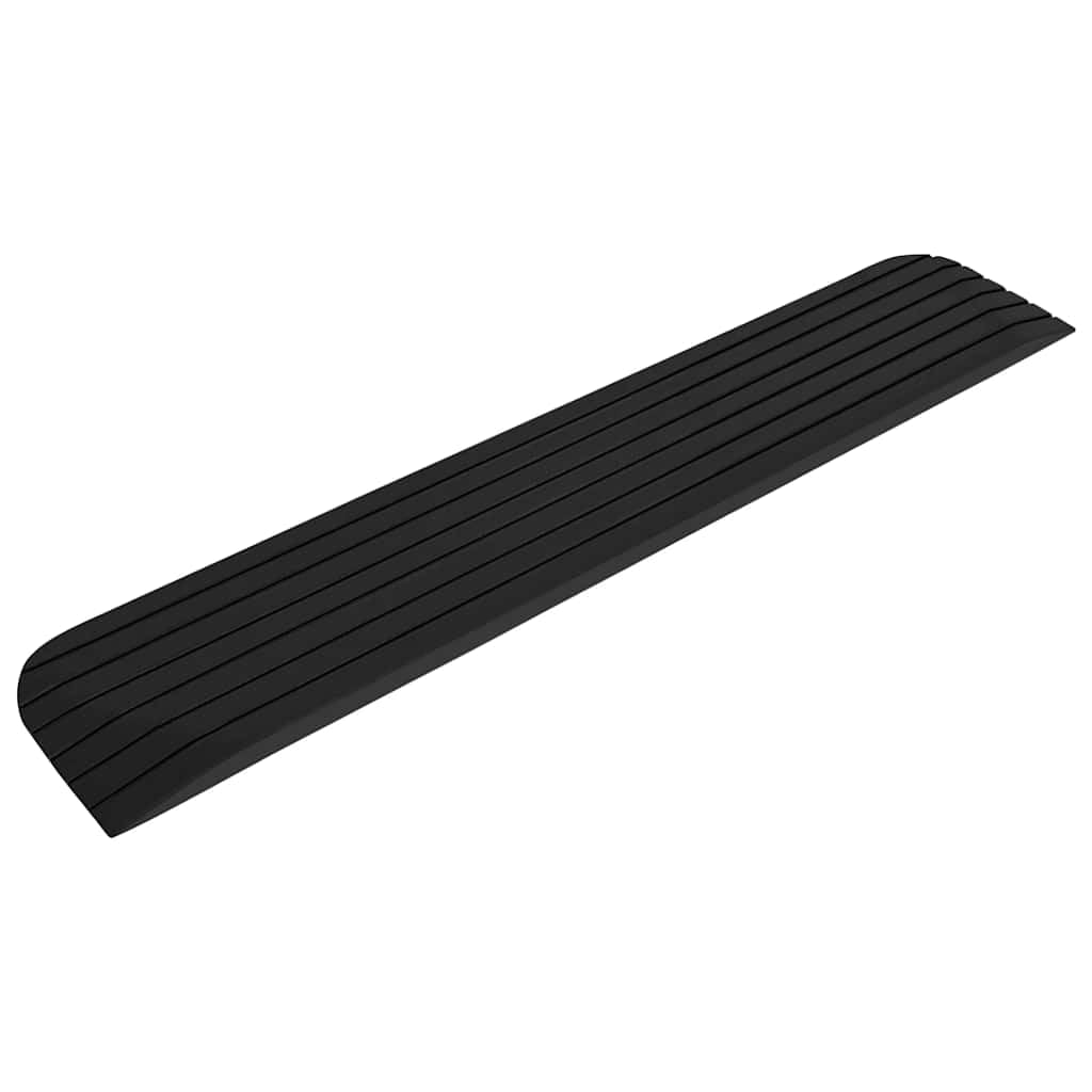 Rampas de umbral de goma con superficie antideslizante para silla de ruedas, scooter, andador, entrada, aparcamiento, construcción, seguridad, 2 unidades, 110 x 21 x 2,5 cm