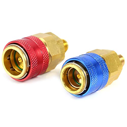 Conector rápido de latón para aire acondicionado R134a miniatura 3