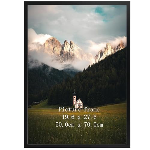 Giftgarden 19.7x27.6 Puzzle Frame Black 50x70cm Picture Frame for 1000 Pieces Puzzles Wall Display Single