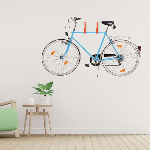 Crochets vélo robustes garage x4 avec support mural universel - 6