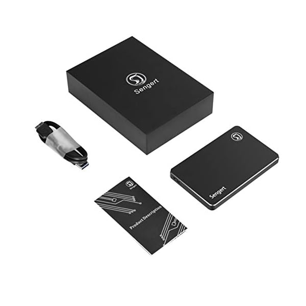 Externe Festplatte (1 TB, 2,5 Zoll / 6,35 cm), tragbar, USB 3.0 für PC, Mac, Laptop Schwarz schwarz 320GB – Bild 8