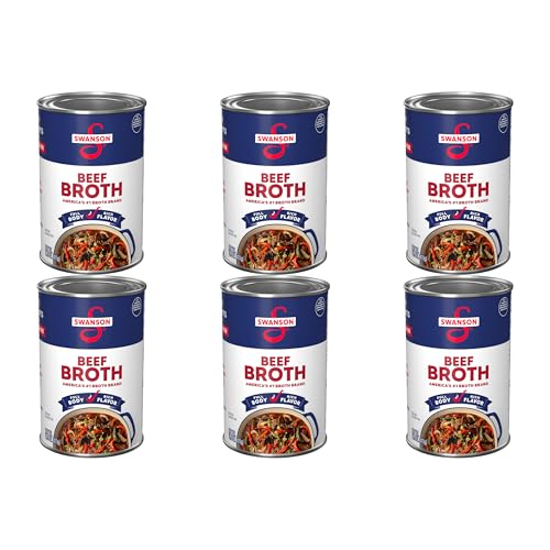 SWANSON S 100% Natural, Gluten-Free Beef Broth, 14.5 Oz Can (Pack of 6)