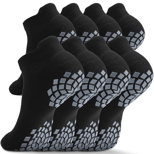 Image of SITOISBE Pilates Grip Socks - Cushioned Slipper Non-Slip Grippy for Women Men Yoga - Barre Workout Hospital Sticky Socks