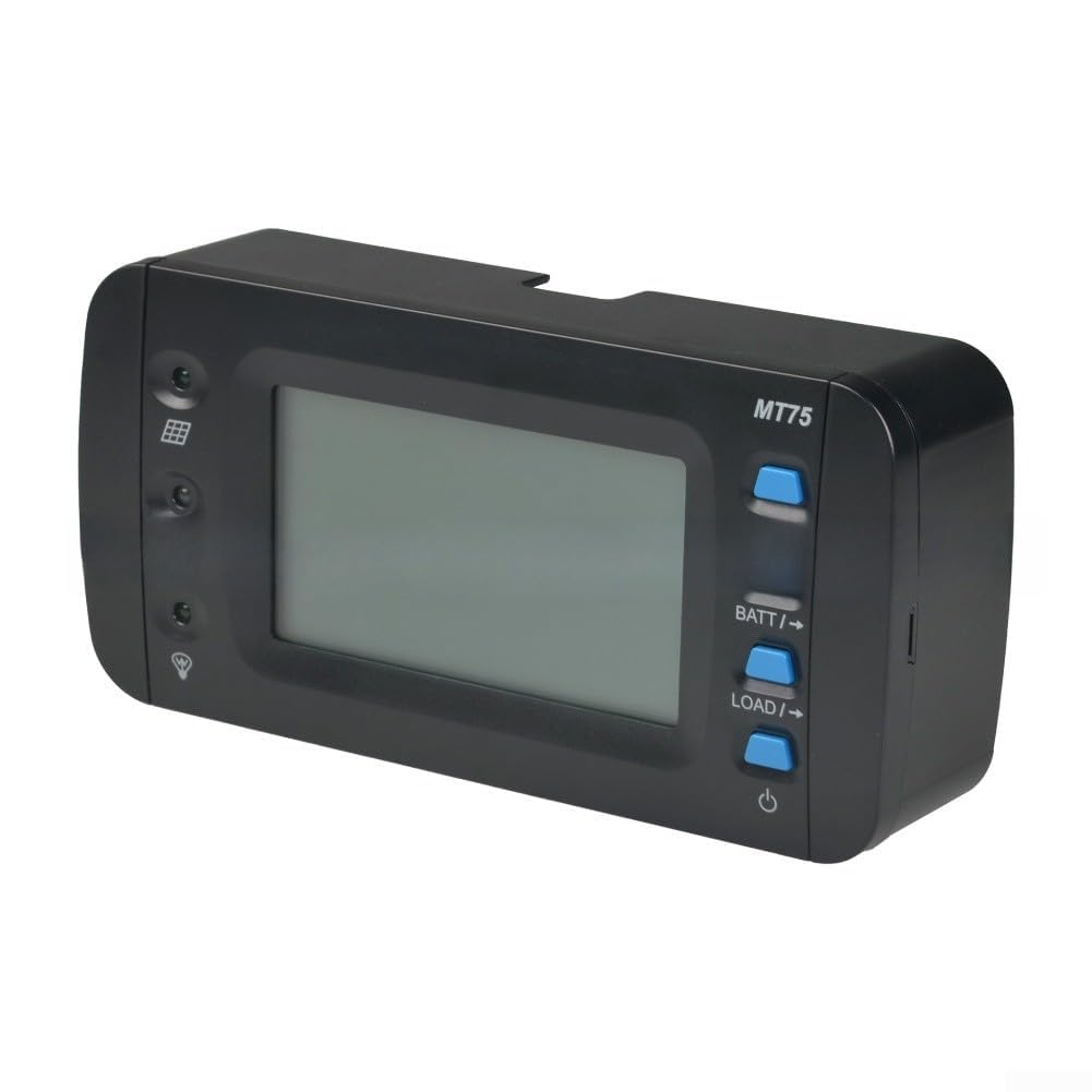 MT75 - Misuratore remoto con LCD da 4,7 pollici, per il monitoraggio di Solar Charge Controller e Inverter Dual RJ45 Porte RS485 Connettività Supporto a parete WiFi Controllo PC