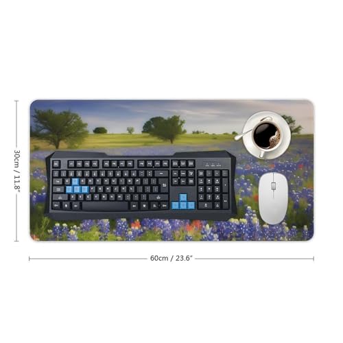 Bluebonnets Scenery Desk Pad Large Protector Blanco miniatura 2