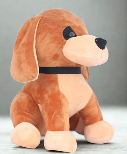 Image of Tickles Cute Dog Soft Stuffed Plush Animal Toy for Kids Boys & Girls (Color: Brown Size: 35 cm)