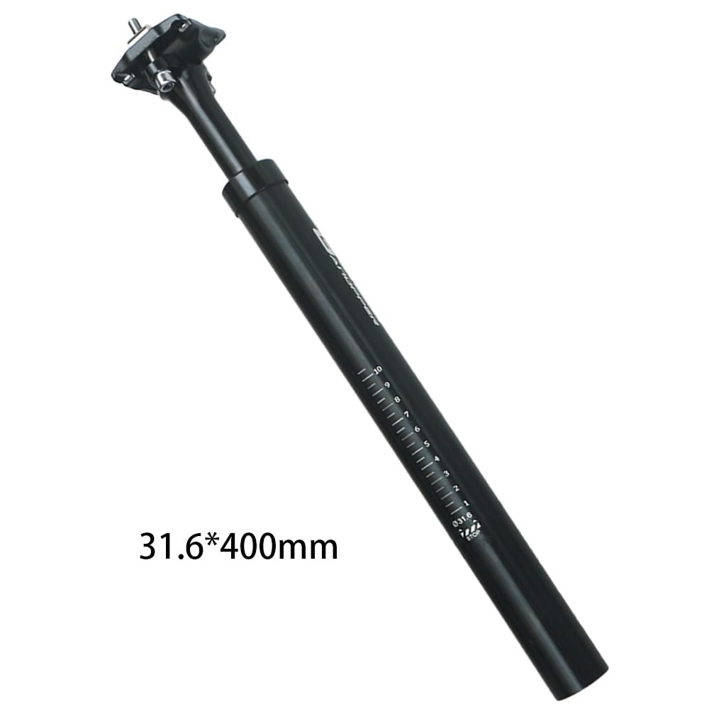 Tiges De Selle Pour VéLo Suspension de vélo tige de selle amortissement tige de selle vtt VTT Absorption des chocs tube de selle 27.2/28.6/30.9/31.6/33.9/34.9 × 400mm Tige De Selle Suspendue(Color:31.