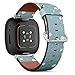 CJBROES Replacement Leather Watch Band, Compatible with Fitbit Versa 3 and Fitbit Sense of Wristband Bracelet Accessory - Irregular
