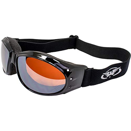 Image of Global Vision Eliminator Dirt Bike Padded Motorcycle Riding Goggles for Men and Women (Black Frame /Smoke Lens)