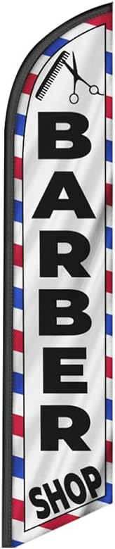 Barber Shop outdoor Advertising Swooper Feather Banner - Replacement Flag Only