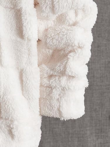 Verdusa Men's Fuzzy Pullover Hoodie Long Sleeve Letter Embroidery Hooded Sweatshirt4