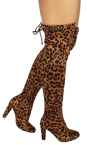 Wild Diva Amaya-01 Women's Thigh High Sexy Over The Knee Pullon Trendy Comfortable Chunky High Heel Boots2