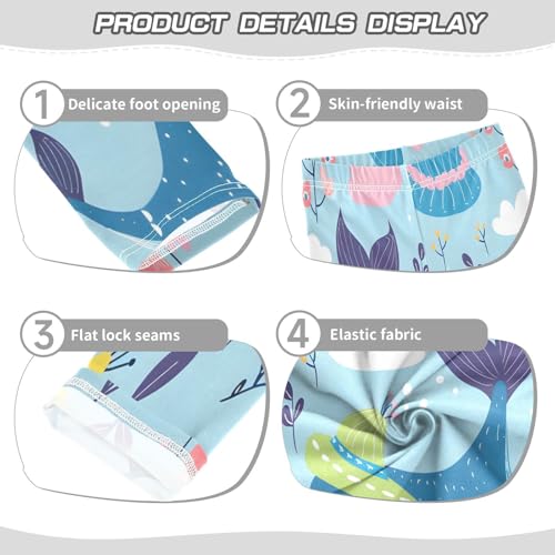 Bolaz Toddler Girls Leggings Printed Yoga Pants Leggings Whale Wearing Hat for Kids3