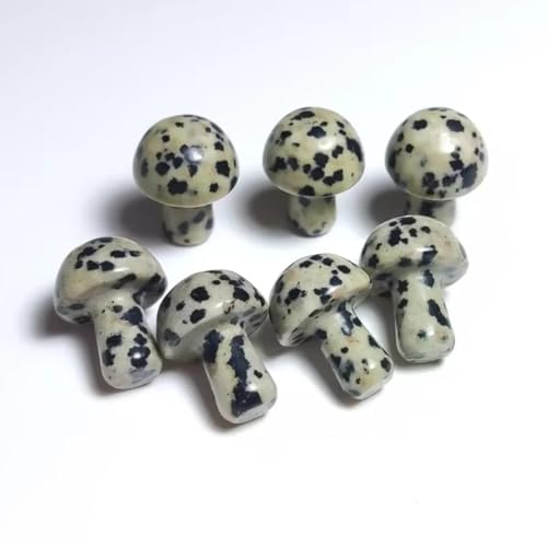 Mini pierres de quartz et améthyste sculptées : lot de 30 champignons polis