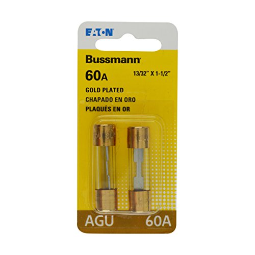 Bussmann AGU 60A Glassicherung Vergoldet
