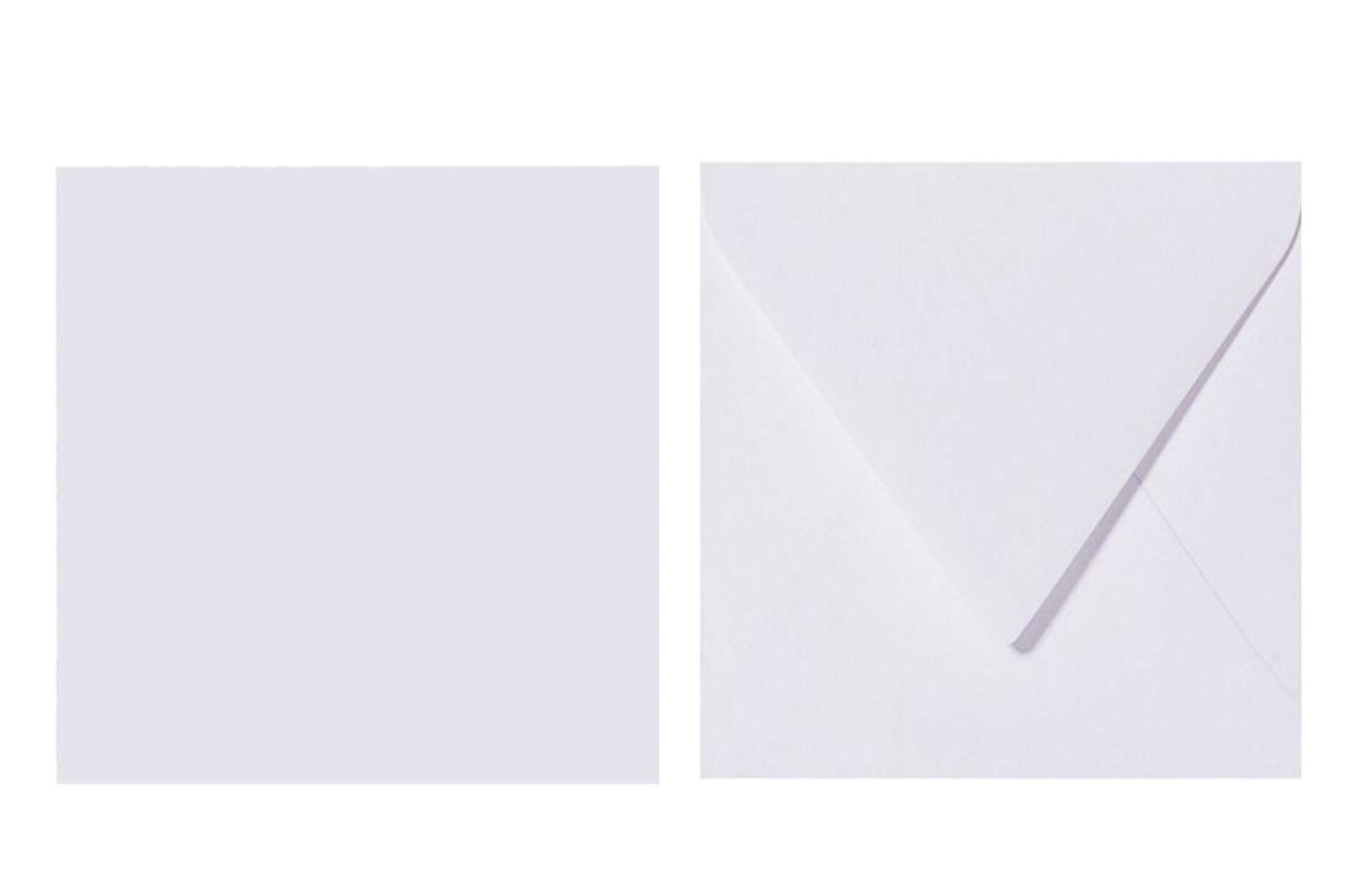 Buste quadrate da 110 x 110 mm, 120 g/m², per inviti e buoni regalo, 500 buste bianche