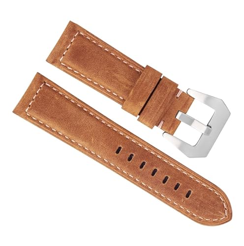 Correa de la banda del reloj de cuero para hombres con accesorios de sujeción