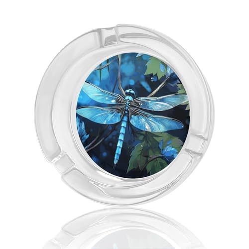 Cendrier d'extérieur décoratif libellule bleue pour table de terrasse - 4