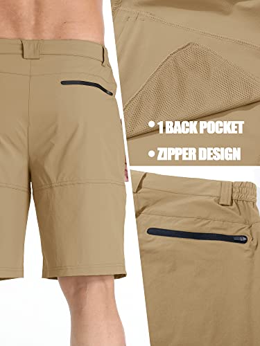 Tacvasen TCTP-163-16962-KHAKI-XL Mens Hiking Cargo Shorts Dress Casual Ligtweight Quick Dry Water Resistat Breathable Fishing Camping Shorts Khaki thumb #6