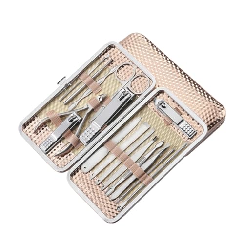 Gogogmee Toenail Tool Set 16pcs Nail Art Tools Cuticle Remover for Professional and Home Use