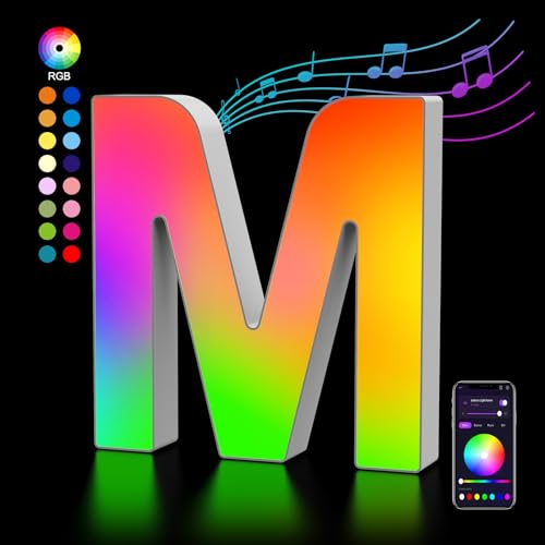 Letra Luminosas Mayúscula con USB, Letras de Luces LED