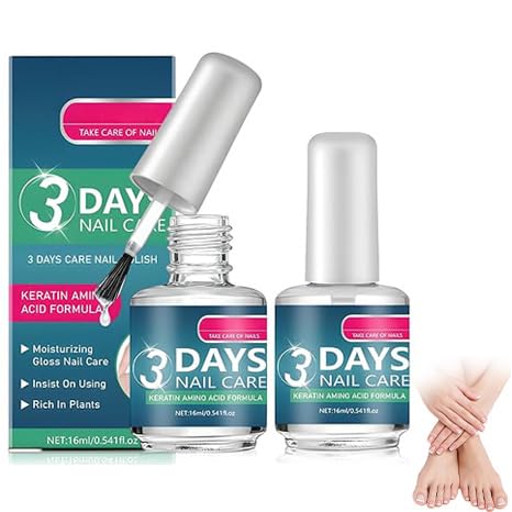 2Pcs 3 Days Nail Care for Dry Weak & Fragile Nails Fast Hydrating & Repair Nail Care (16ml/0.56oz)