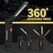 Vagocom LED Rechargeable Work Lights, Flashlight Hand Tools Magnetic Worklight,360°Rotate 5 Modes Portable Inspection Torch for Mens Dad Birthday Gift,Mechanics,Automotive,Camping,Emergency (2 Pack)