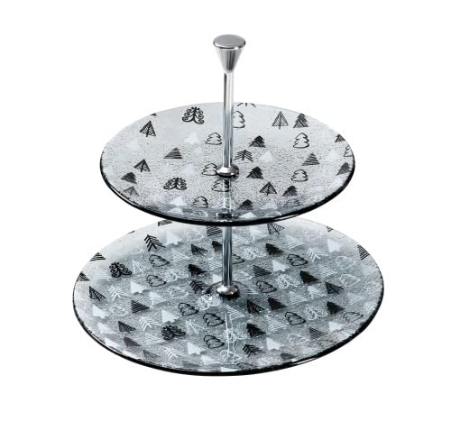 Ritzenhoff & Breker Servier-Serie Tree Grey Winter Größe Etagere 2-Stufig Tree Grey Winter