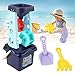 Vssictor Juego de 6 Molinos de Arena y Agua: Rueda de Agua, moldes, Pala y más, Juguetes de Playa para niños, niñas, niños de 1 2 3 años, Arena de Juego para niños (Juego Azul)
