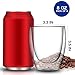 YMMIND Set of 4 Double Walled Glass Coffee Mugs 8 Ounces Insulated Layer Coffee Cups Borosilicate Glass Espresso Cup for Hot Beverage,Cappuccino,Tea,Latte,Wine,Microwave Safe