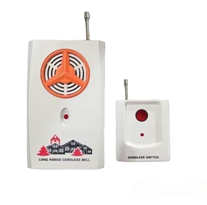 RK Best Remote Calling Bell for Office, Shop, Long Range Wireless Door Bell Standard Size, White