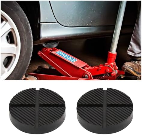 2PCS Universal Floor Jack Rubber Pad Adapter Pinch Car Truck Cross Frame Rail - Foto 8