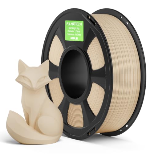 Image of Matte PLA 2.0 Filament 1.75mm, 3D Printer Filament Dimensional Accuracy + /- 0.02mm, No Clogging, Smooth Texture, 1KG Beige