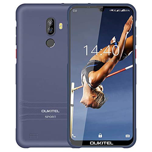 70% Off Discount Unlocked Cell Phones, OUKITEL Y1000 Smartphone IP68 Waterproof Android 9.0 Phones with Rugged Case 6.1" 32+2GB/128GB Expandable Face ID&Fingerprint Unlock Dual Sim Phone 3600mAh Battery(Puce)