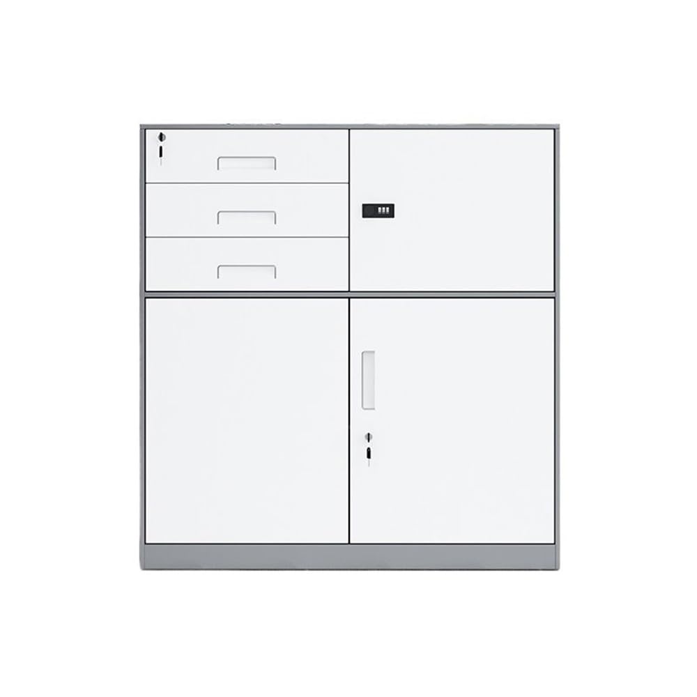 Aioneer Gris File Cabinet File Cabinet Iron Short Cabinet Office Data Storage Cabinet Balcony Bookcase Storage Cabinet Small Cabinet Filing Cabinet
