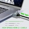 Cables HDMI Ultra Delgados 8K 4K de 1.6 pies, paquete de 10, flexibles y suaves, alta velocidad HDMI 2.1, soporte 4K@120Hz 8K@60Hz 48Gbps para TV Roku/HDTV/PS5/Blu-ray 6