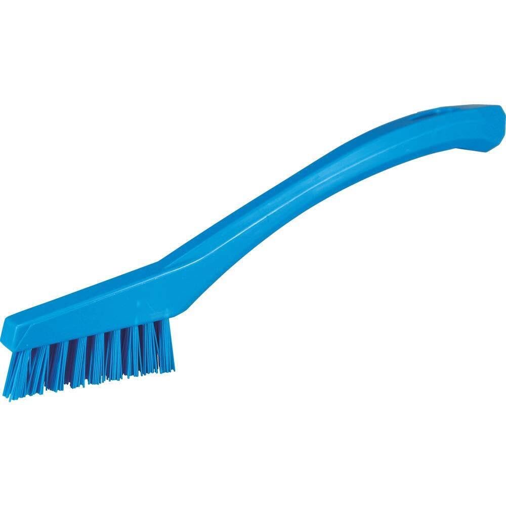 Vikan 44013 Brush,Detail,Stiff,9" x .5",PP/PBT,Blue