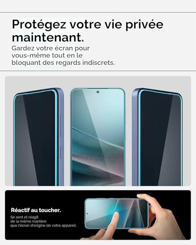 Protégez votre vie privée avec le verre anti-espion Spigen pour Galaxy S25 Plus
