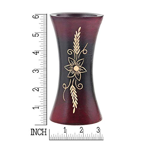 Aeravida Pretty Asian Flower Red And Black Natural Mango Tree Wood Flower Vase | Modern Farmhouse Home Décor | Kitchen Bedroom Living Room Home Decoration #TOP4
