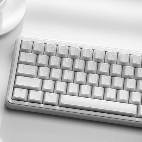 Klymra White Jade keycap 142Key Set Translucent Double Shot 142 Keys Cherry Profile for 60% 65% 75% 87 104 108 Layout Mechanical Keyboards MX Switch CompatibleKeyboard