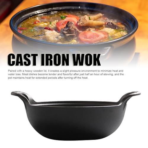 Wok de hierro fundido LICAEVEY de 32 cm con tapa de madera miniatura 3