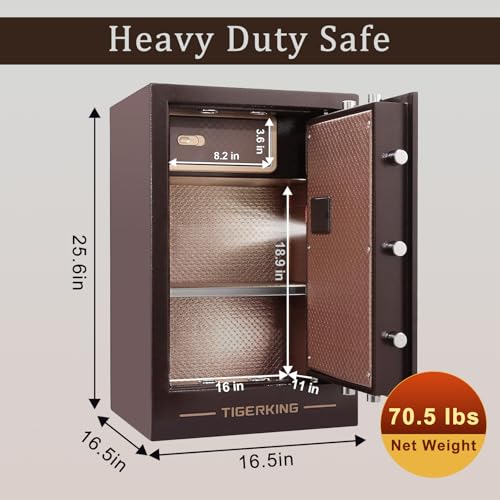 Image of TIGERKING 3.47 Cuft Large Heavy Duty Safe Box for Home Office Business