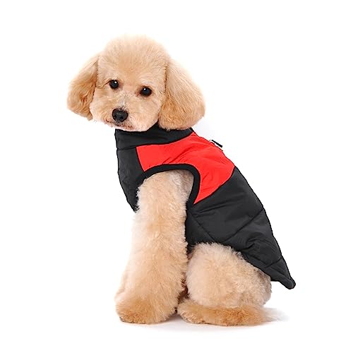 Ectkuee Winter Warm Pet Hund Kleidung klein wasserdichte Hundemantel Jacke Winter Gesteppt Gepolstert Puffer Pet Kleidung…