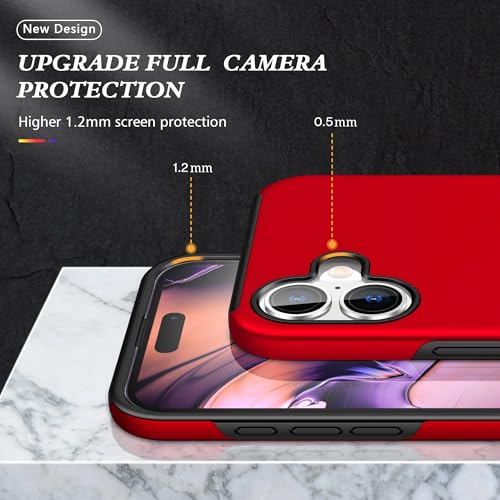 Coque iPhone 16 Plus antichoc avec anneau rotatif intégrale