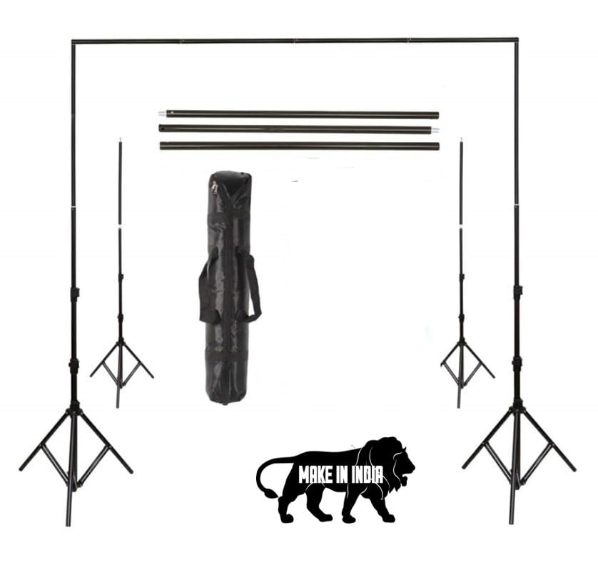 PICPRO Background Stand Kit for Decoration,Photography & Videography Support Kit with Carry Bag (9ft x 9ft) Portable Foldable & Adjustable for Decorative Photoshoot/Videoshoot (B0BVMRT9Q4) Amazon Price History, Amazon Price Tracker