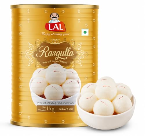 Image of Lal Sweets Gulab Jamun | Authentic Indian Sweet | Handcrafted To Perfection | Ghee Infused Goodness, 1 Kg, (rasgul, Pack of 1)