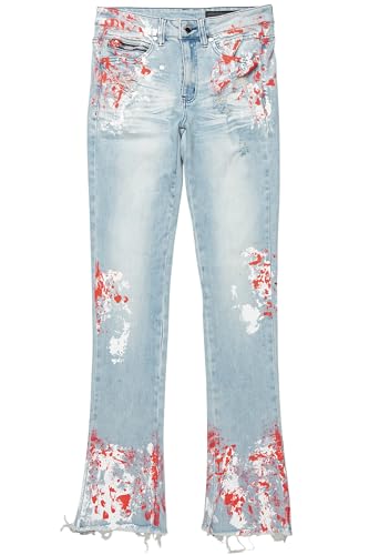 Men's Kodak Blue/Red Painter Stacked Flare Jean2