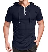 KUYIGO Men's S-5X Short&Long Sleeve Athletic Casual Plus Size Hoodies Sport Sweatshirt Hooded T-S...