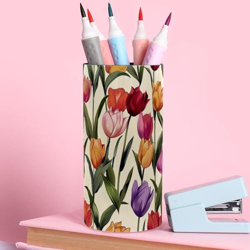 Boîte à musique en métal tulipe et pot à crayons de bureau - 7